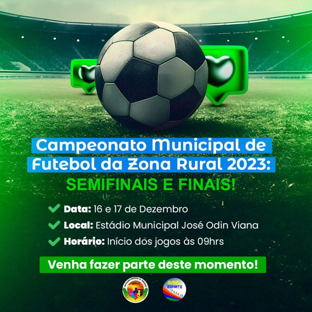 ⚽Inscrições estão abertas para o Campeonato Municipal de Futebol